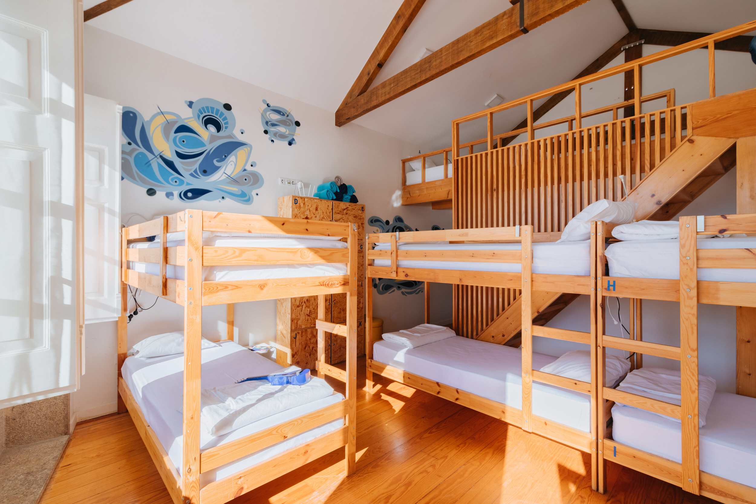 Bed in 12-bed female dorm at Happy Porto Hostel
